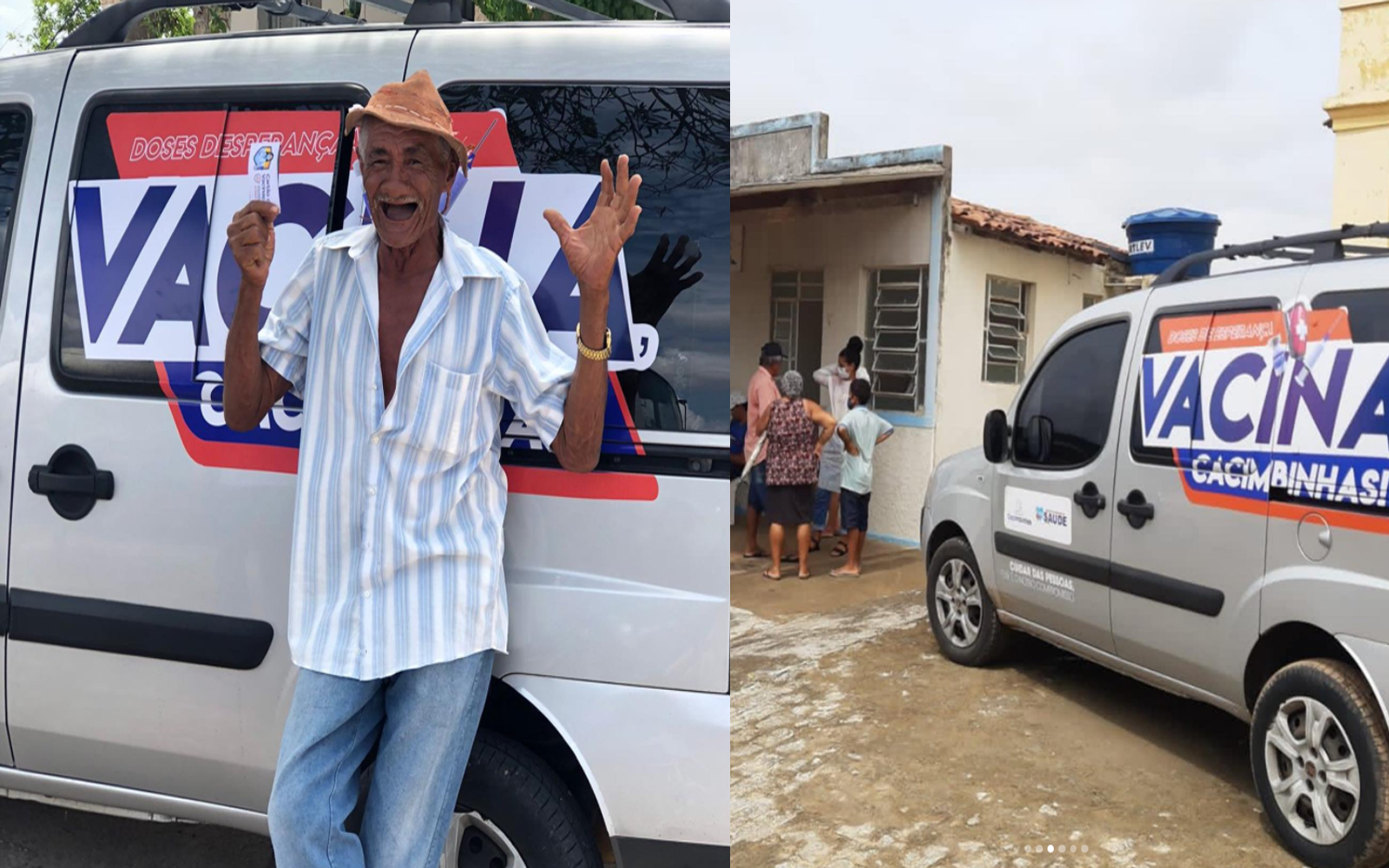Carro da Vacina percorre o município vacinando a população