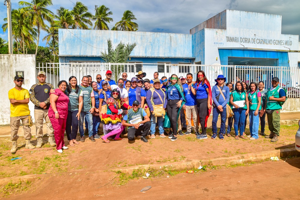 Prefeitura de Coruripe realiza mutirão de conscientização para prevenção e combate ao mosquito Aedes aegypti, transmissor da dengue