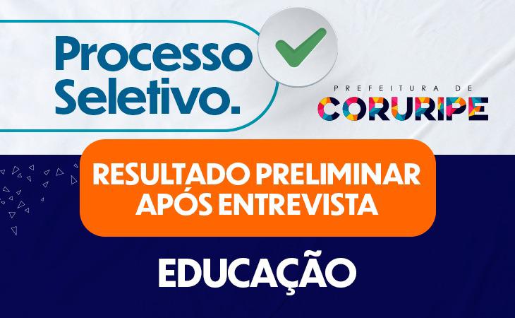Educação: Prefeitura de Coruripe divulga resultado preliminar após a etapa de entrevistas