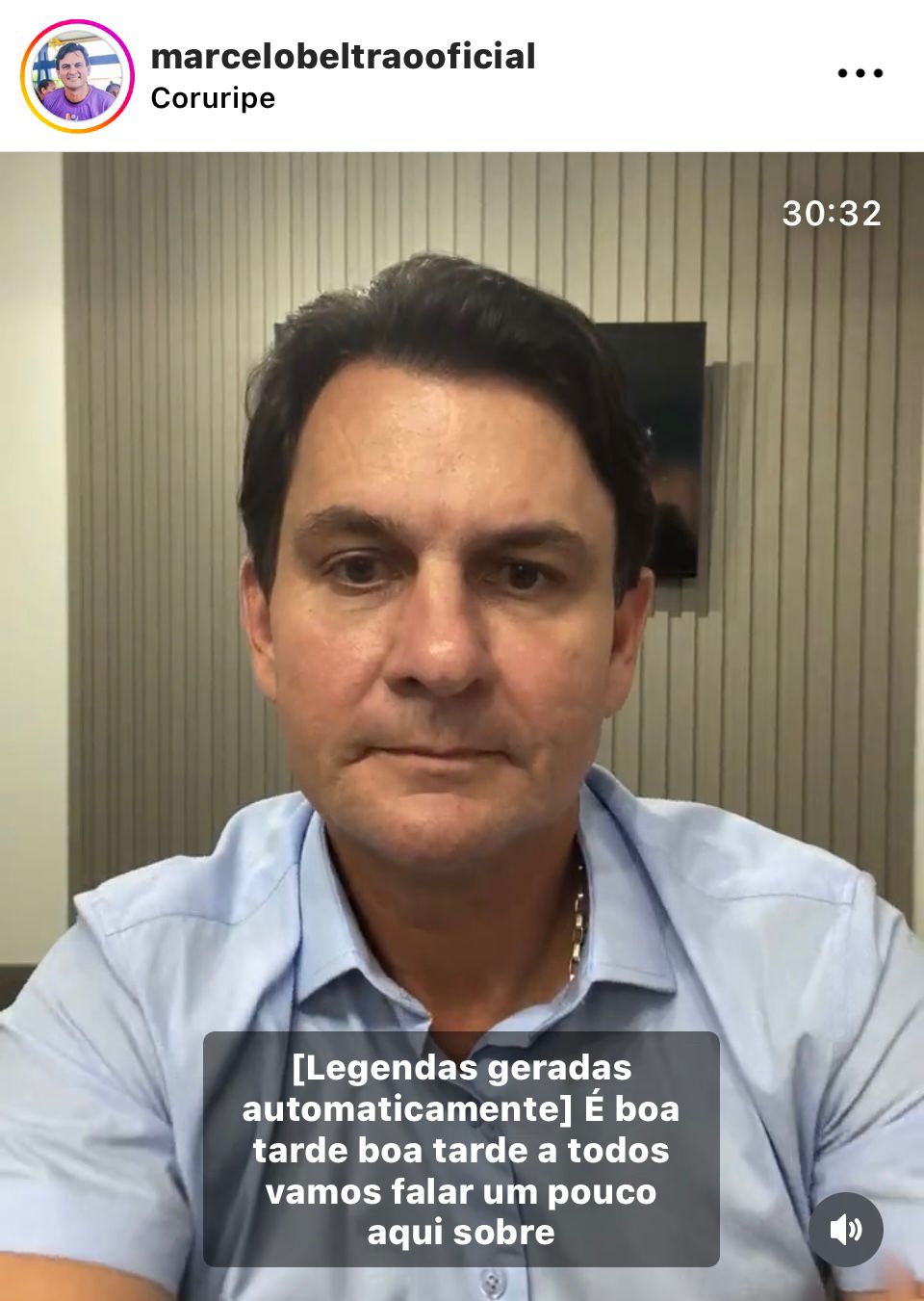 Em live, prefeito Marcelo Beltrão anuncia pagamento do rateio