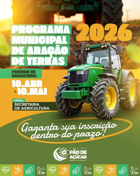 Programa Municipal de Aração de Terras 2026