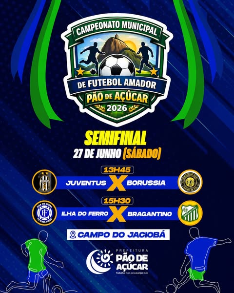 Esporte e Emoção: Semifinais do Campeonato Municipal de Futebol Amador agitam Pão de Açúcar neste sábado
