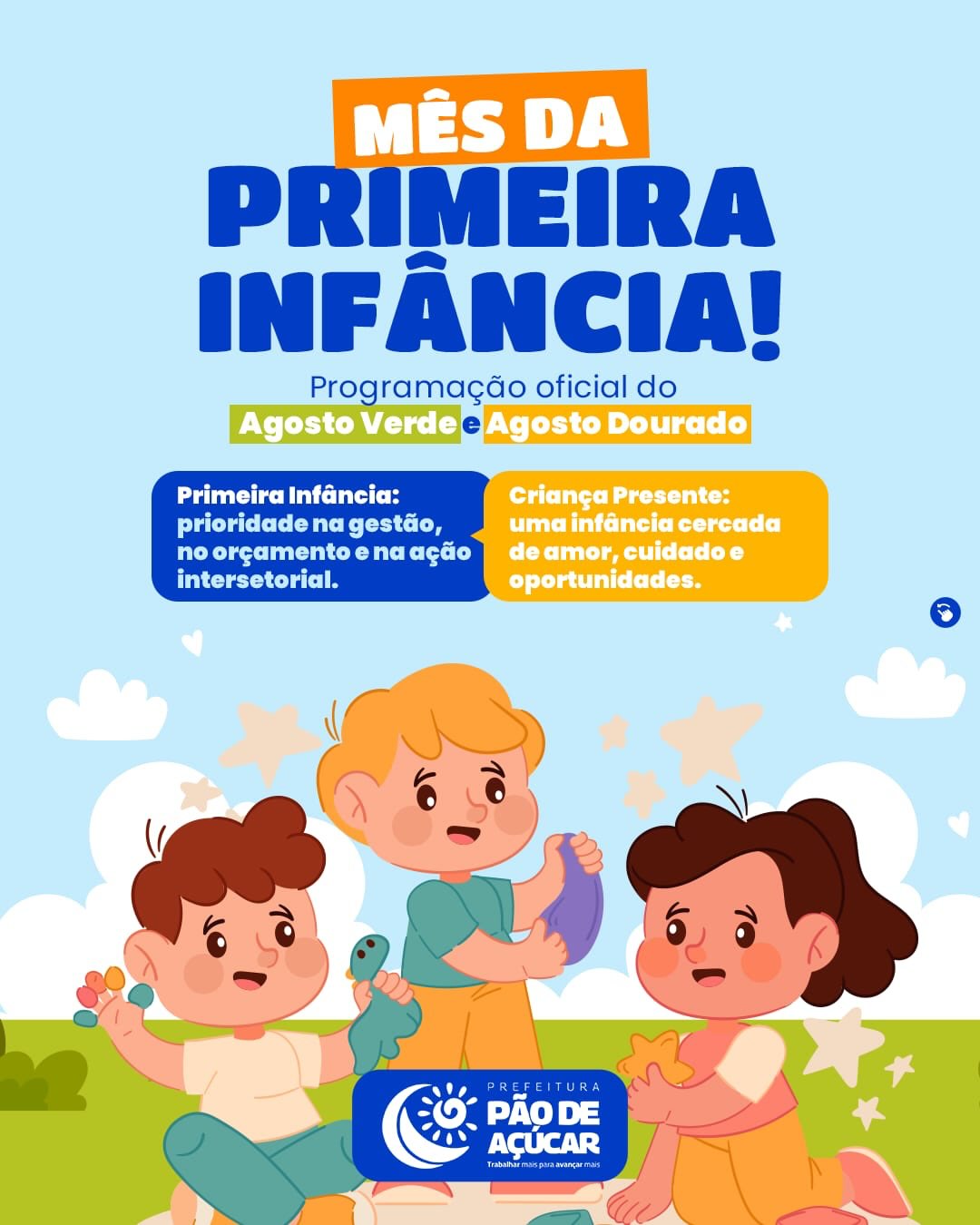 Prefeitura de Pão de Açúcar Celebra 1 Ano da Secretaria Executiva da Primeira Infância com Ações do Agosto Verde e Dourado