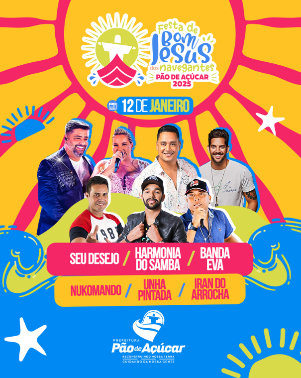 Programação musical da Festa de Bom Jesus dos Navegantes de 2025