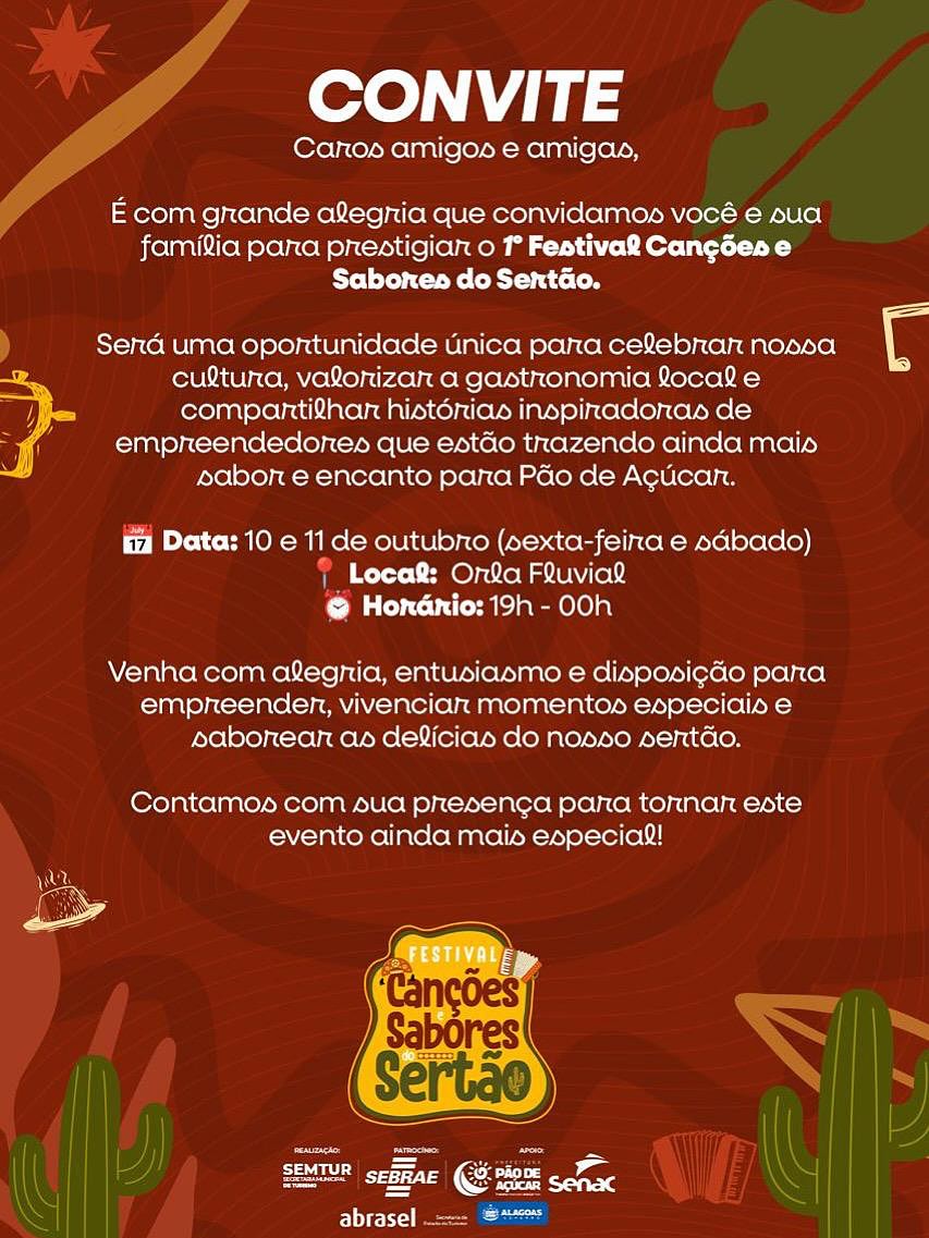 Pão de Açúcar realiza o 1º Festival Canções e Sabores do Sertão