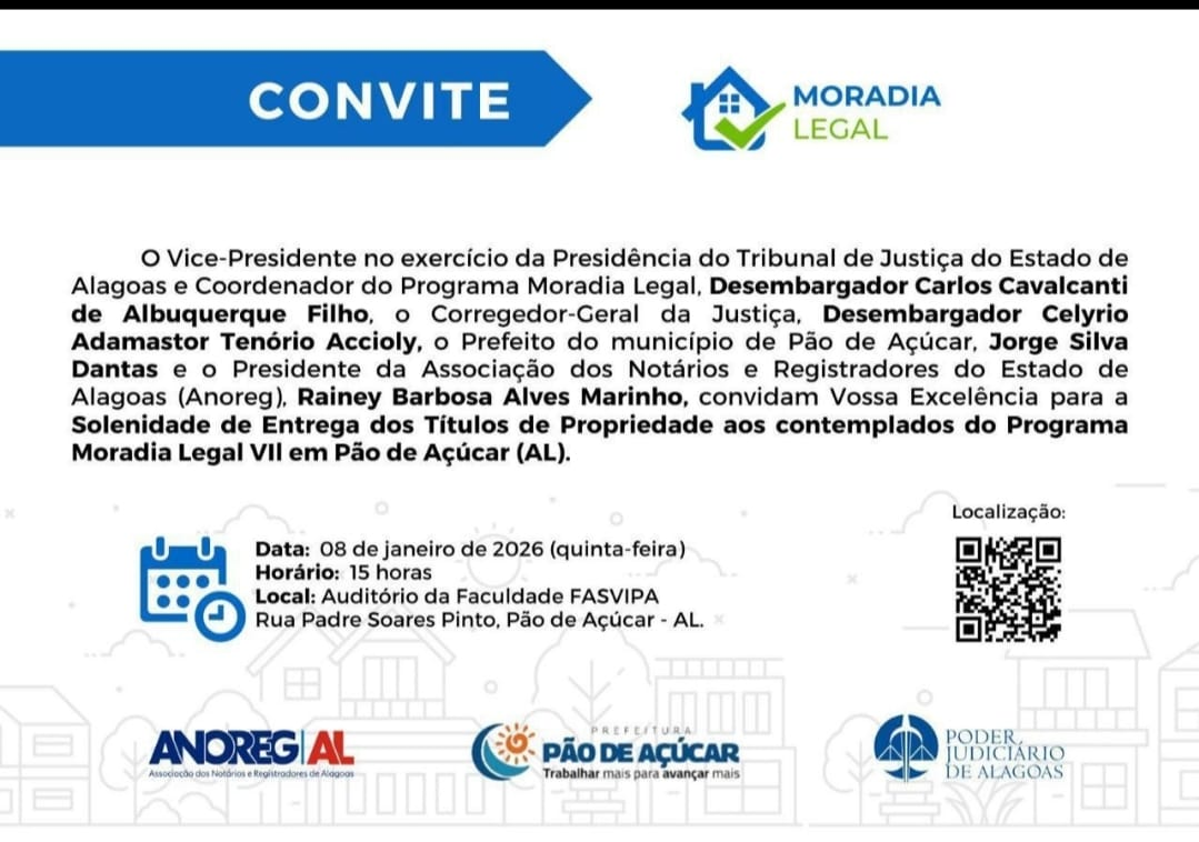 Convite – Programa Moradia Legal