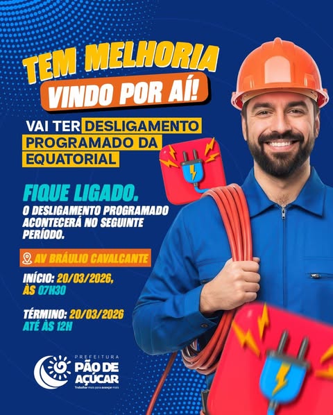 Atenção cidadão para o desligamento da Rede de Energia