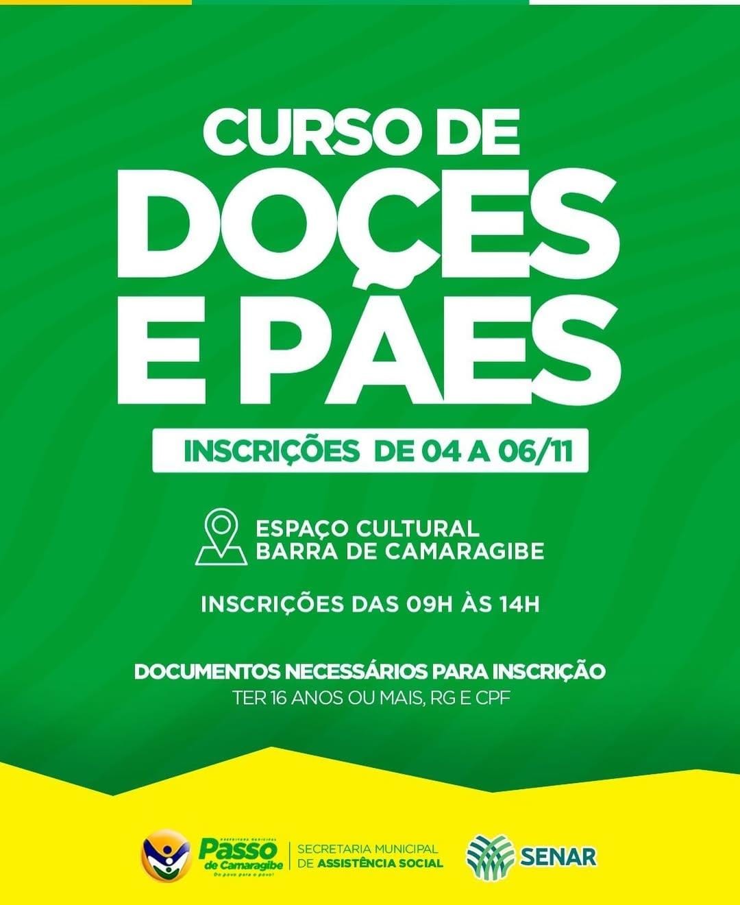 Cursos de industrialização de doces e pães caseiros