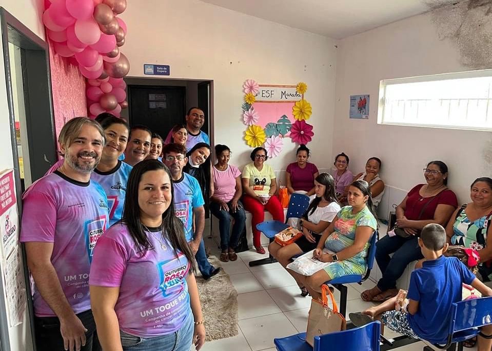 SMS PROMOVE AÇÕES ALUSIVAS AO OUTUBRO ROSA NA SEDE, POVOADOS E ALDEIA KARIRI XOCÓ