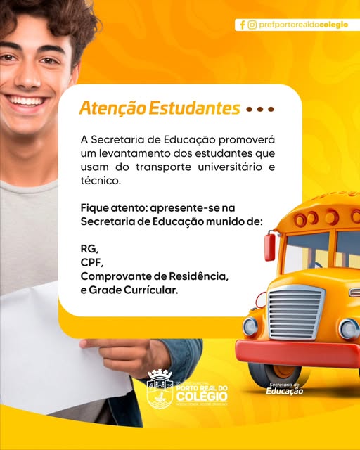 ATENÇÃO, ESTUDANTES
