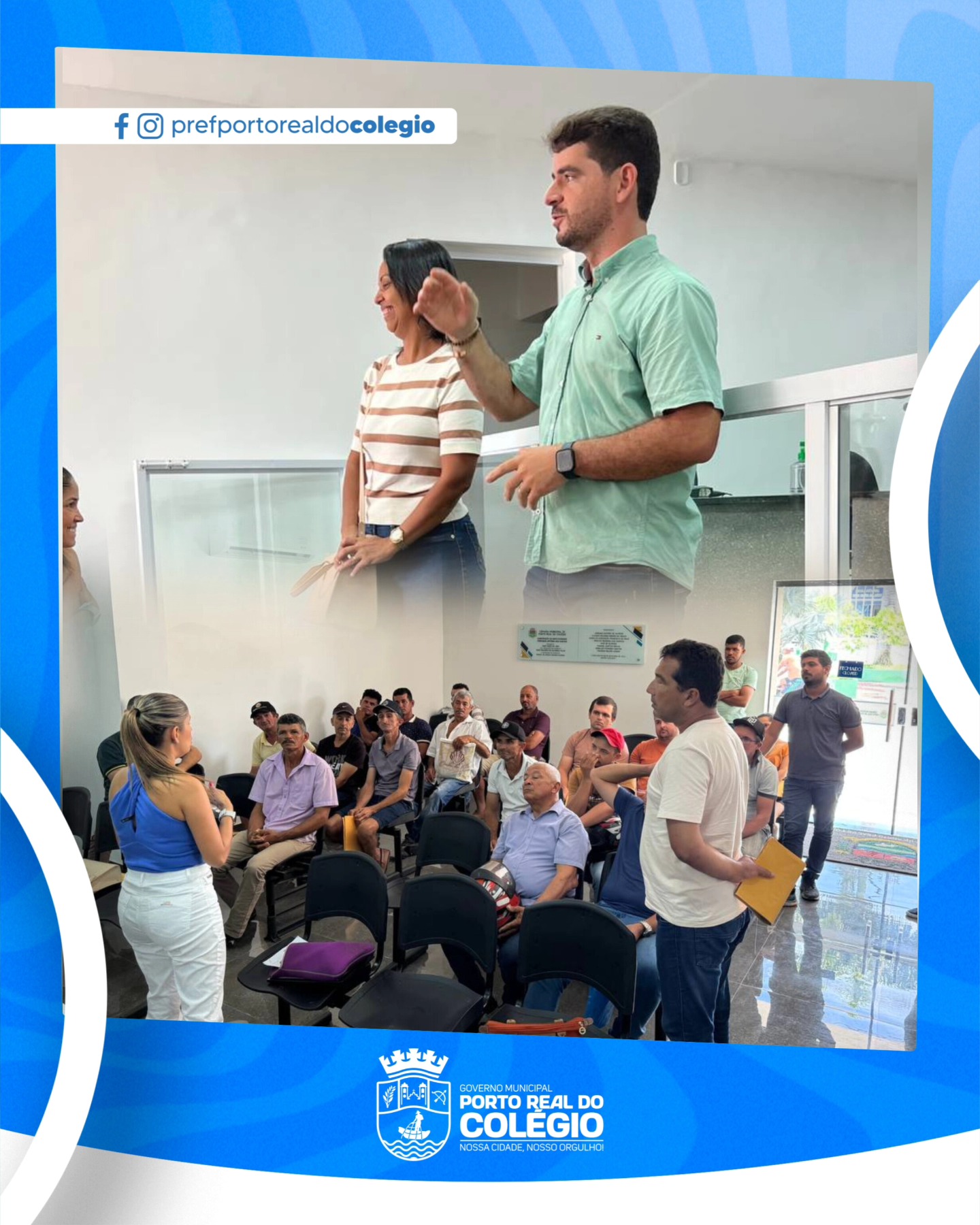 REUNIÃO COM OS AGRICULTORES DE PORTO REAL DO COLÉGIO PARA CADASTRAR OS SETORES DA AGRICULTURA