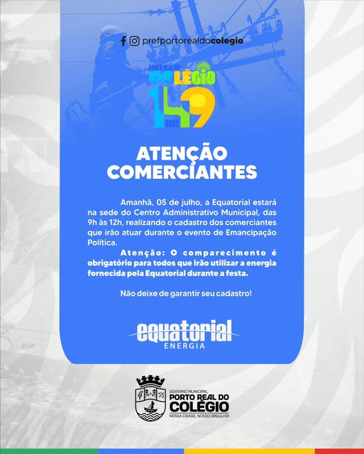 Atenção, comerciantes!