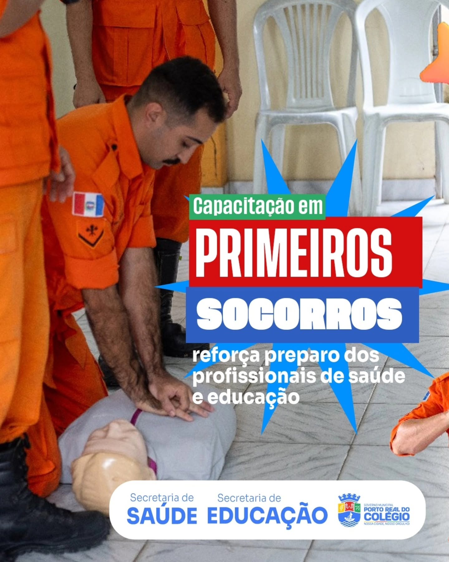 Curso de Primeiros Socorros voltado para profissionais da rede pública.