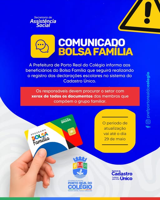 Atenção, beneficiários do Bolsa Família!