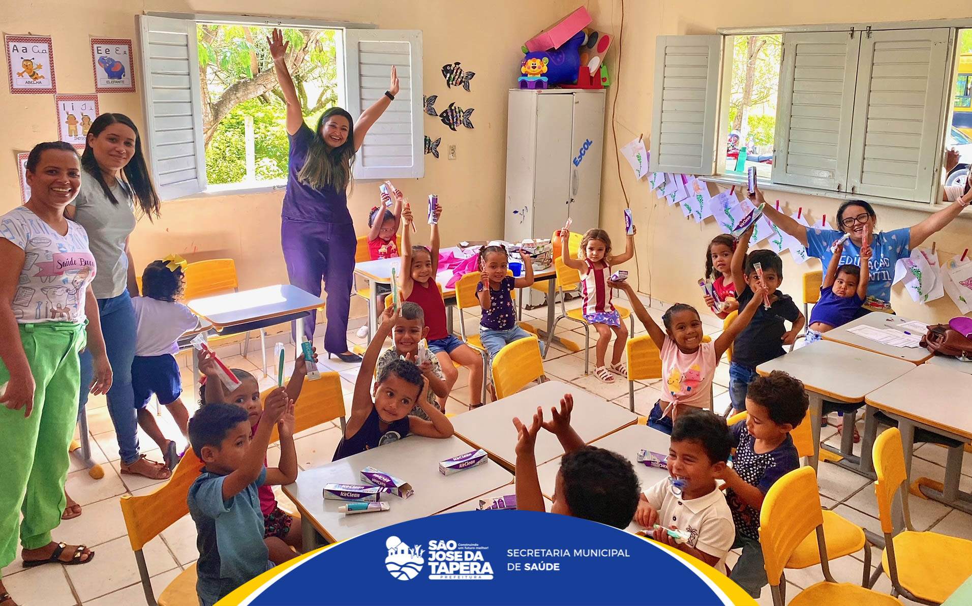 Ação de conscientização na escola Possidônio Gadi