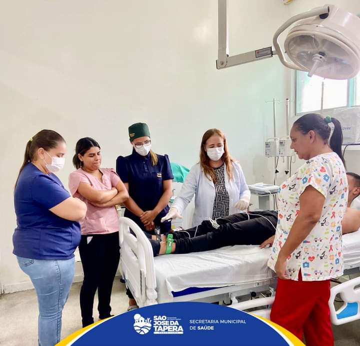 Treinamento de boas práticas para realização do ECG-Eletrocardiograma aos profissionais de Enfermagem do Hospital Municipal Ênio Ricardo.