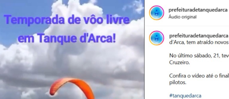 Temporada de voo livre em Tanque d'Arca